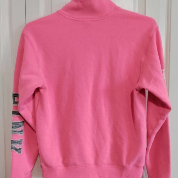 PINK quarter zip hot pink sweatshirt Small - Picture 2 of 8